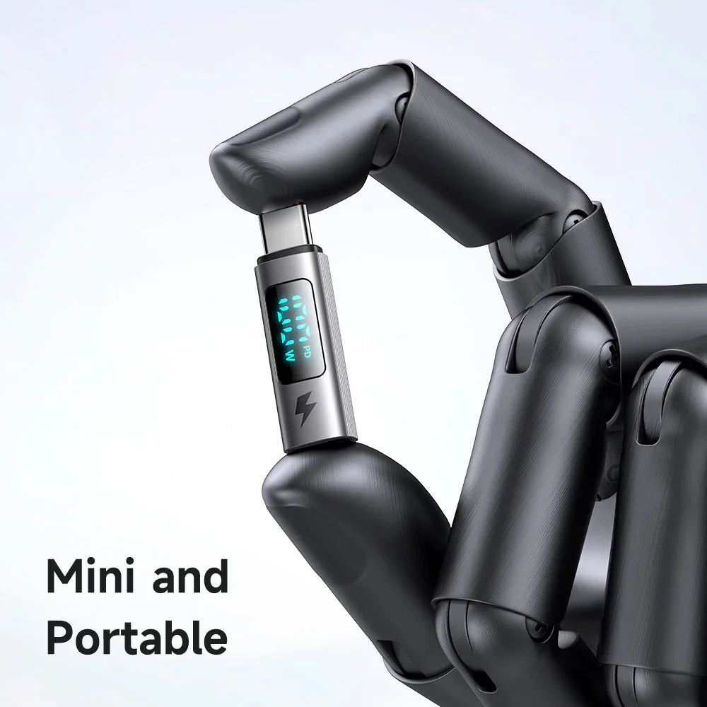 كابل USB-C من ماكدودو مع شاشة عرض وشحن سريع بقوة 100 وات - أسود