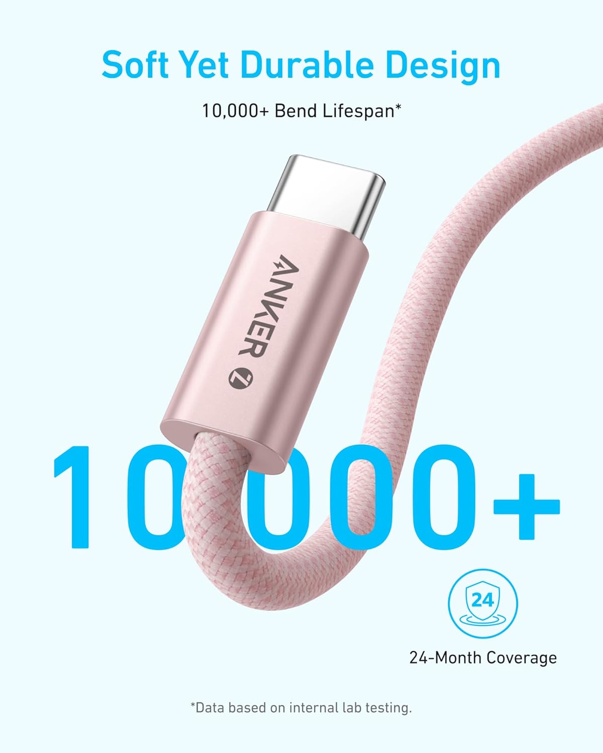 Anker Zolo USB-C to USB-C Cable 240W Braided 6ft