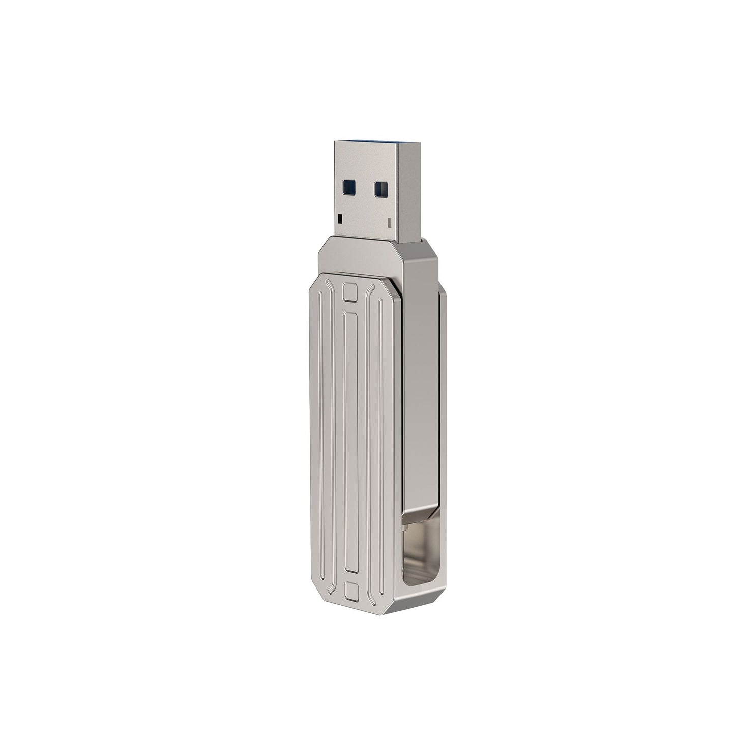 محرك أقراص فلاش WIWU Infinite 2 في 1 USB 3.2 سعة 64 جيجابايت سريع ومتعدد الاستخدامات - فضي