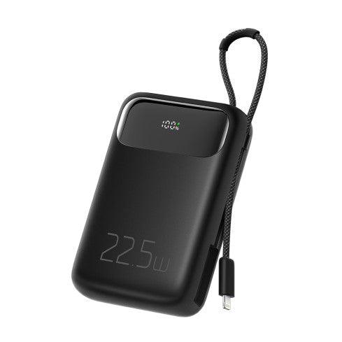Mcdodo 22.5W Power Bank with Lightning Cable - 10000mAh-Black