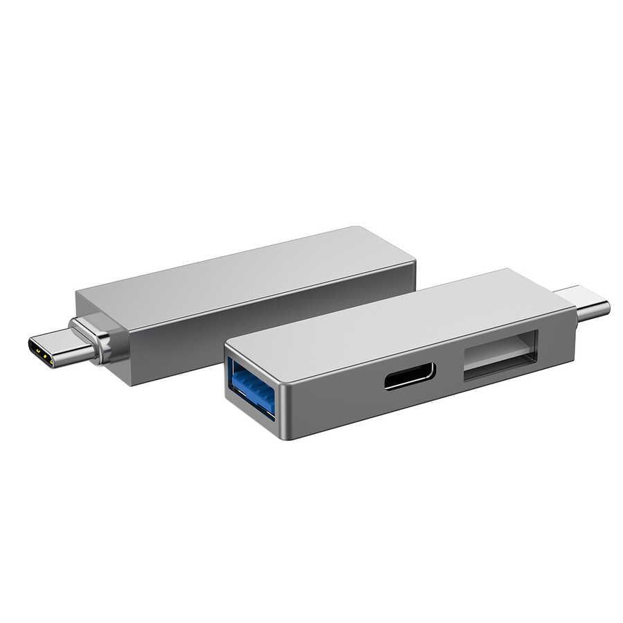 Wiwu Alpha T02 Pro 3 في 1 موزع USB من النوع C مع منفذ PD