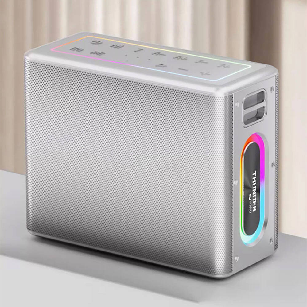 مكبر صوت Wiwu Thunder Bluetooth وميكروفون كاريوكي Bluetooth المزدوج