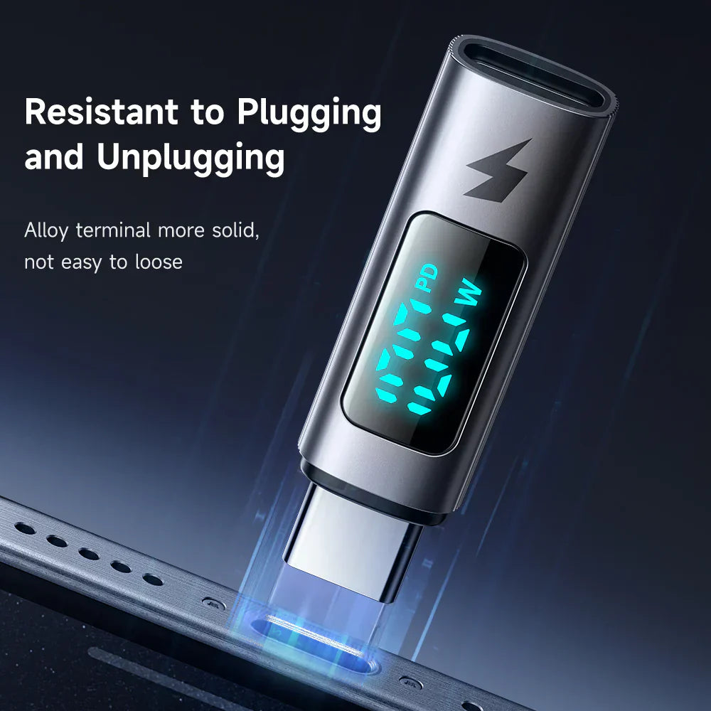 كابل USB-C من ماكدودو مع شاشة عرض وشحن سريع بقوة 100 وات - أسود