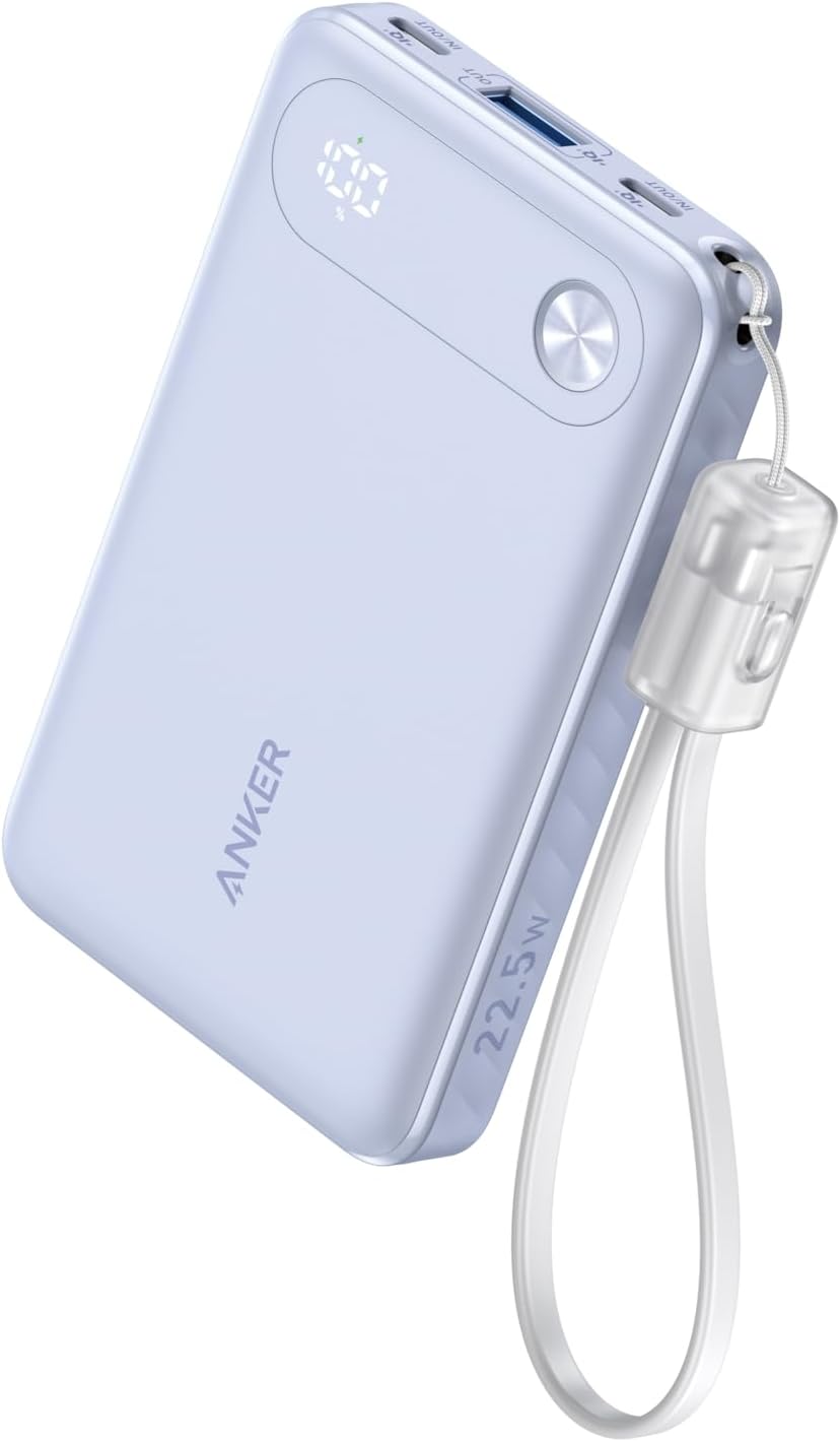 باور بانك أنكر ١٠٠٠٠ مللي أمبير/ساعة - شحن سريع، منفذ USB-C مدمج