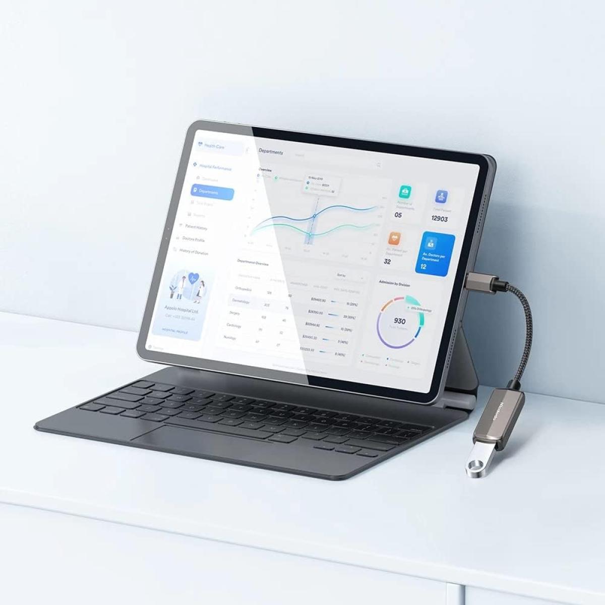 محول ماكدودو لايتنينج ٢ في ١ - USB-A ٣.٠ + منافذ لايتنينج