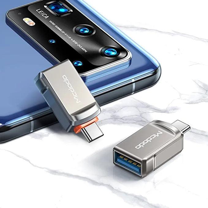 Mcdodo USB A 3.0 to Type C OTG Adapter for Android Devices - Gray