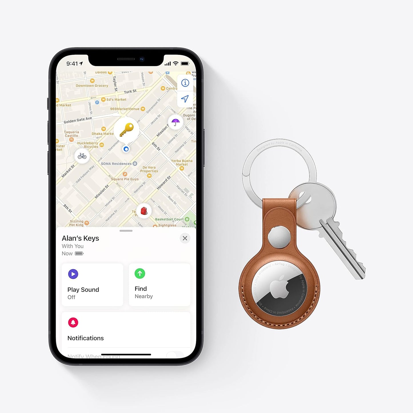 جهاز تتبع Apple AirTag مع خاصية Find My - عبوة من 4 قطع