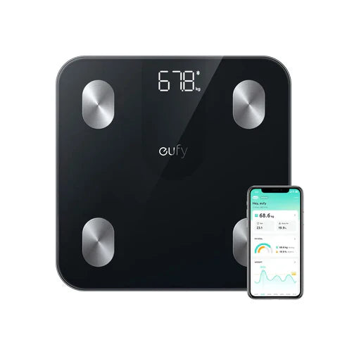 Anker Eufy A1 Smart Scale 12 Measurements in a Compact Design - Black & White