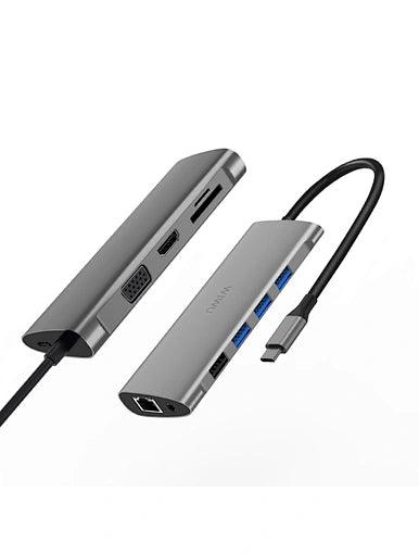 موزع WiWU Alpha 11 في 1 USB C الكل في واحد - رمادي
