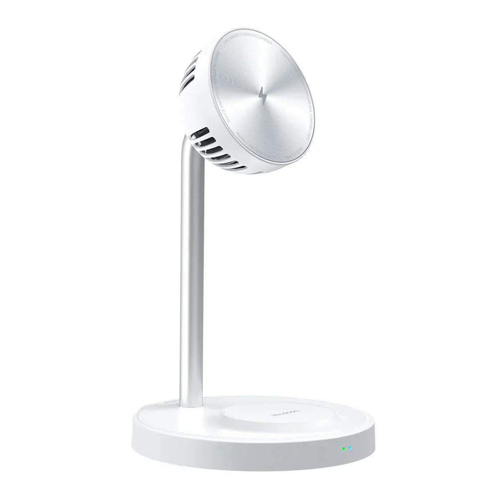 Mcdodo 2 in 1 Magnetic Wireless Charger with Cooling Fan - White