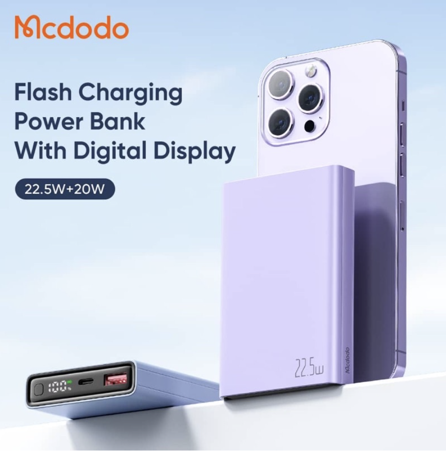 بنك طاقة ماكدودو 10000 مللي أمبير/ساعة 22.5 واط USB Type C مع شحن سريع