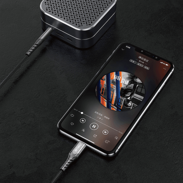 كابل صوت ستيريو Wiwu 3.5 مم إلى Type-C - أسود